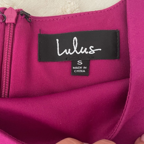 Lulus Magenta fitted dress - Picture 3 of 3